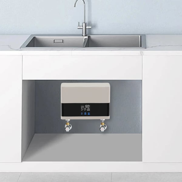 Elektrisk Øjeblikkelig Vandvarmer, Berøringsskærmskontrol, Vandtæt Design,220V, Gylden