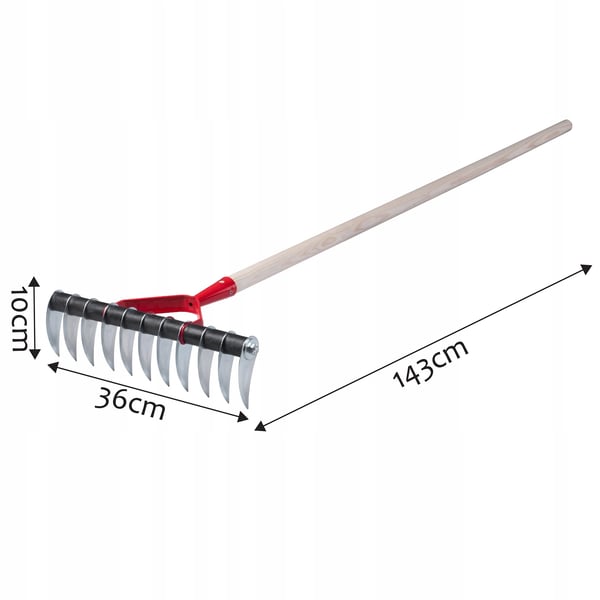 Luftningsredskab, Metal Konstruktion, 40 cm Længde, Egnet til Lette Jorde, Dyb Jordluftning, Sæsonbrug Anbefales