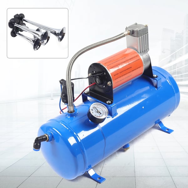 Luftkompressor System, 150 PSI Maks Tryk, 6L Tankkapacitet, DC 12V Spænding, 23A Strømvurdering, Kompakte Dimensioner