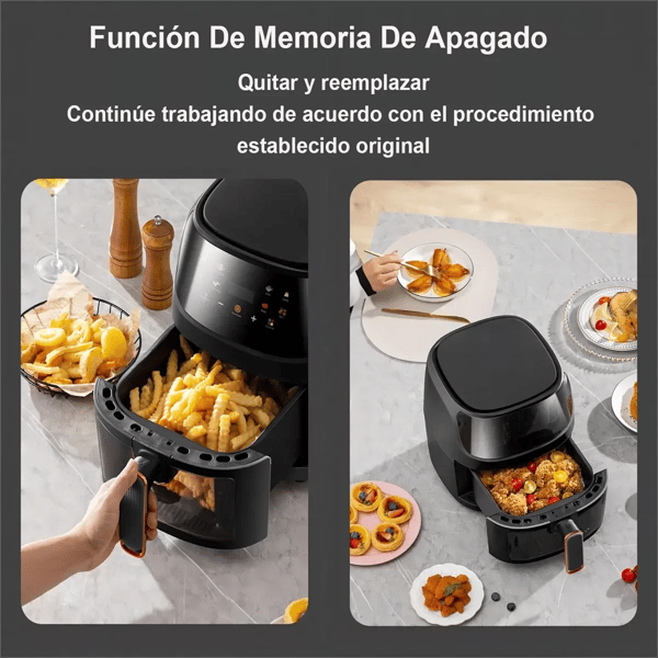 Air Fryer, 1400W Effekt, 8L Kapacitet,EU, Sort