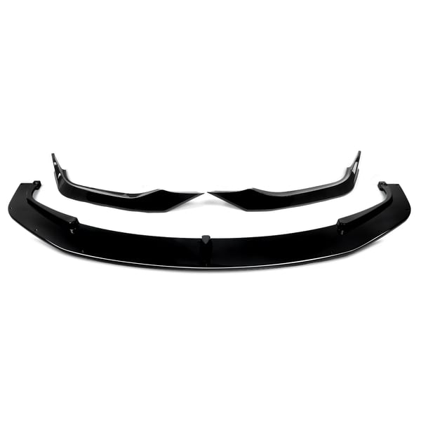 Front Bumper Lip, M Performance Stil, Skræddersyet til Luksus Sports Coupe,Glansende Sort