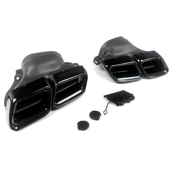 Bageste kofanger diffuser, passer til AMG Line modeller, holdbar ABS konstruktion,som vist