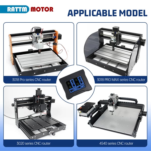 CNC Offline Controller, 28 tommer Touchscreen, 95 x 80 x 18,5 mm, Kompatibel med 3018/3020/4540, Wifi Funktion: Ja, Inkluderer SD-kort og U-disk