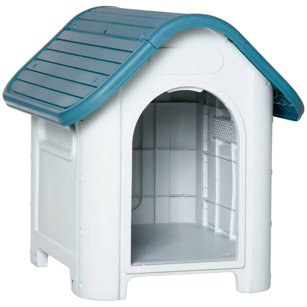 Hundehus, Dimensioner 59 cm x 75 cm x 66 cm, Materiale Plastik, Egnet til Små Racer, Indendørs og Udendørs Brug, Ikke-Toksisk