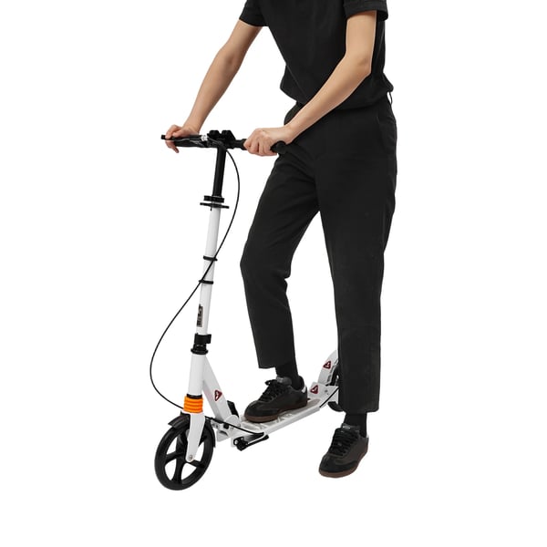Pedalbræt, Kompakt Design, Skivebremse Mekanisme,HVID