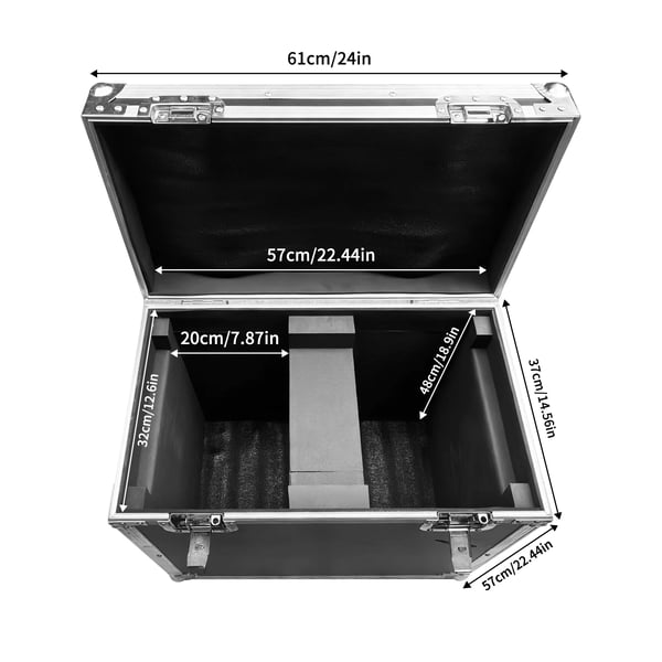 Flightcase, robust konstruktion, EVA-skum polstring, kompatibel med 280W 10R bevægelige hovedlys, organiseret opbevaringsrum