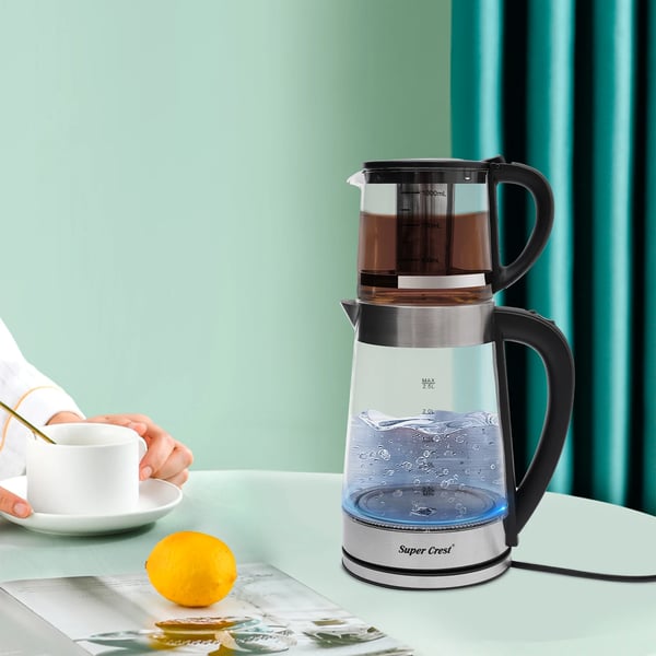 Elektrisk Teemaskine, 2,5L Kapacitet, Automatiske Sikkerhedsfunktioner,Sølv