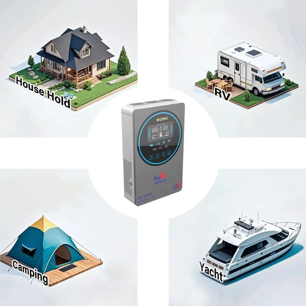 Solhybridinverter, Smart Enhed, Alsidig Batterikompatibilitet,24V, 4500w-24v-nowifi, 220-240V