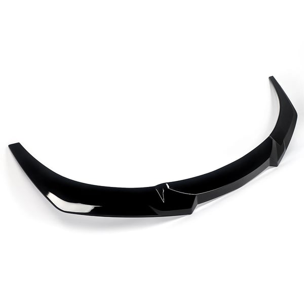 Front Bumper Lip, Holdbart ABS Plastik, Optimeret Pasform,Glansfuld Sort