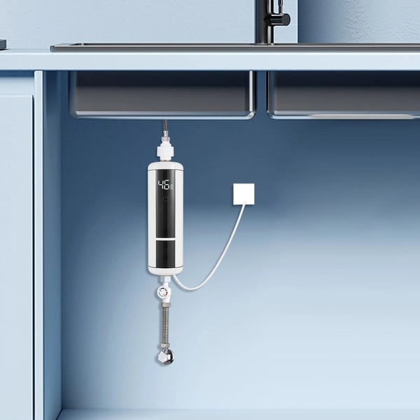 Elektrisk Vandvarmer, 5500W, 220V, Dimensioner 6*21.7cm, Vandtæt Klasse IPX4, Strømkabel Længde 1.4m