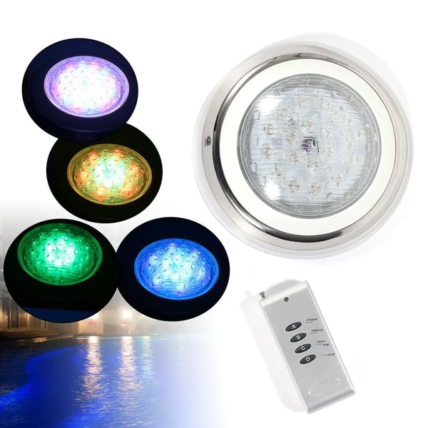 Underwater Pool Light, LED RGB, IP68 Vandtæt,HVID