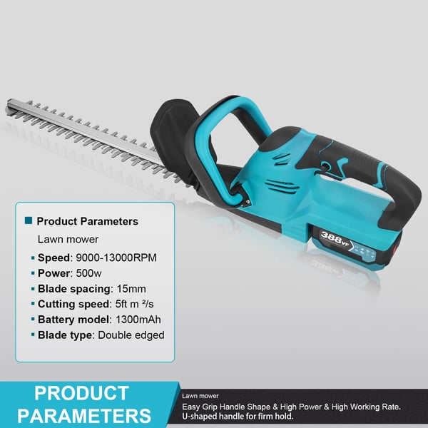 Hækkeklipper, børsteløs motor, trådløs design