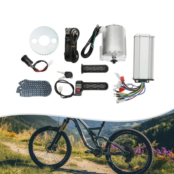 Børsteløs Motor Kit, 3000W Effekt, 48-72V Spænding, Nominelt Moment 5.4 N.m, Egnet til Elektriske Motorcykler og Cykler