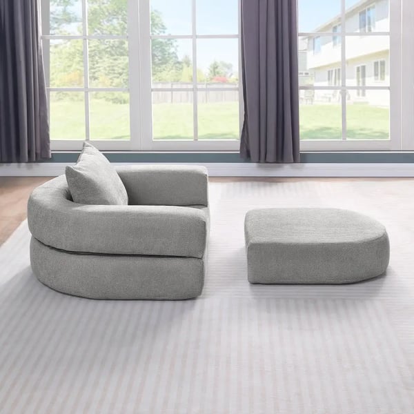 Sofa med konvertibel design, modulært design, komfortable siddepladser,GRÅ