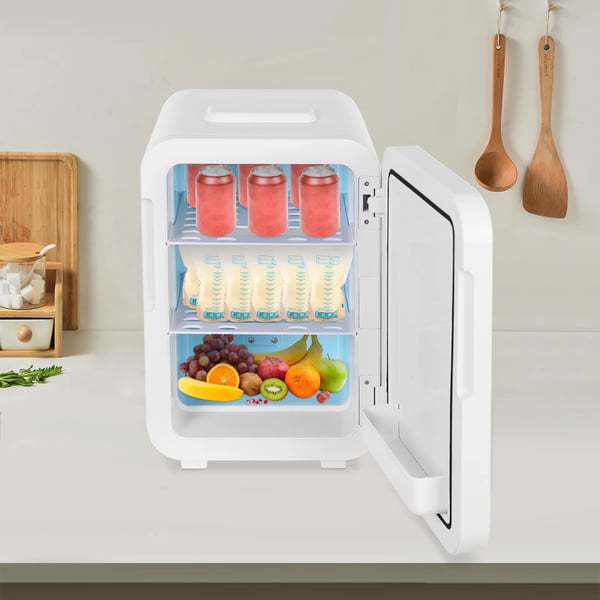 Mini Køleskab, 16L Kapacitet, Temperaturkontrol,hvid