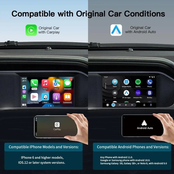 Trådløs CarPlay-adapter, kompatibel med Mercedes-Benz, nem installation,NTG 4.5