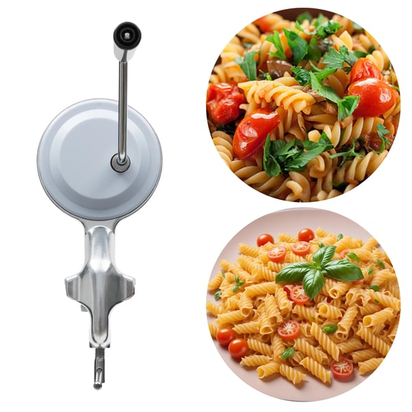 Manuel Noodle Press, Ergonomisk Håndtag, Holdbar Aluminiumlegering,Sølv