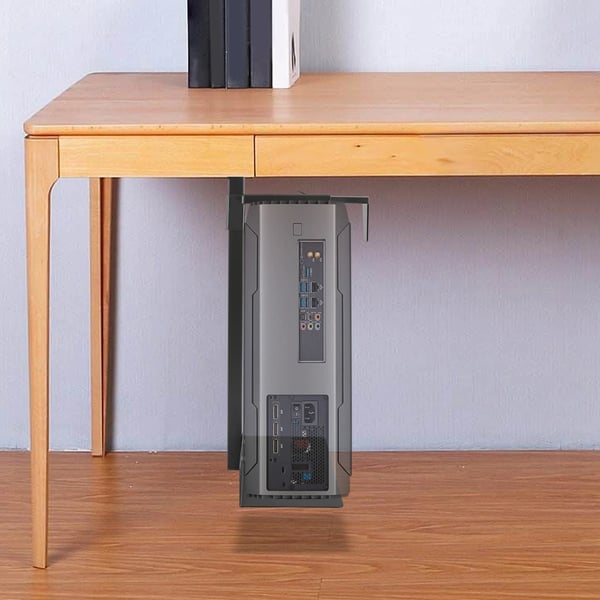 Computer Host Beslag, Justerbar Højde & Bredde, Under Skrivebord Montering,Sort