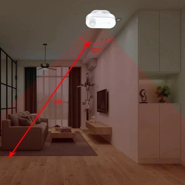 Bevægelsessensor, Zigbee 3.0, Trådløs rækkevidde 45m, Dimensioner 42mm x 31mm x 70mm, Driftstemperatur -10°C til 45°C, Følsomhedsafstand 5m