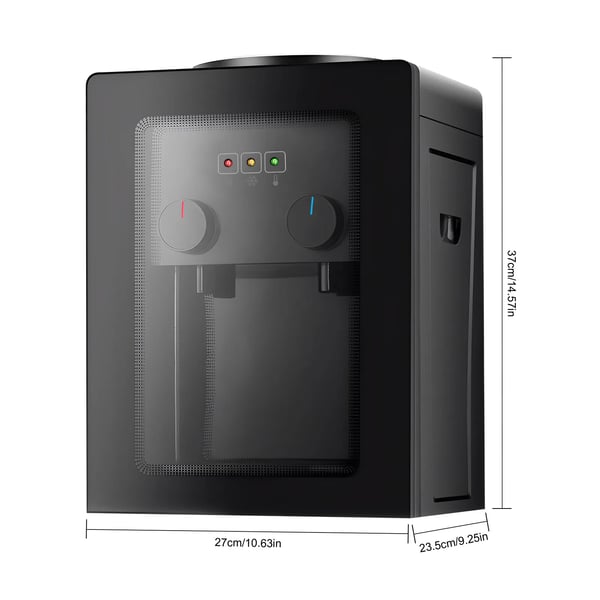 Elektrisk Vanddispenser, 550W Opvarmningskraft, 75W Kølekapacitet, 220V Spænding, Dimensioner 270x235x370mm, Egnet til 3.5L-18L Spande