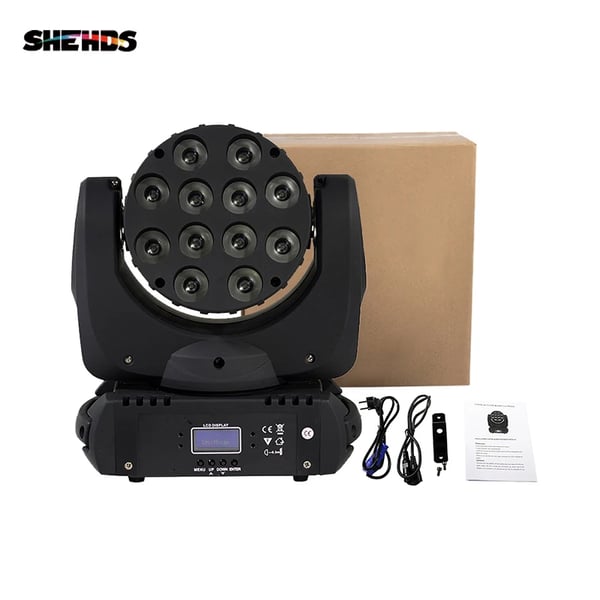 Bevægelseshoved Scene Lys, RGBW Effekter, DMX Kontrol,LED Stråle12x12W RGBW