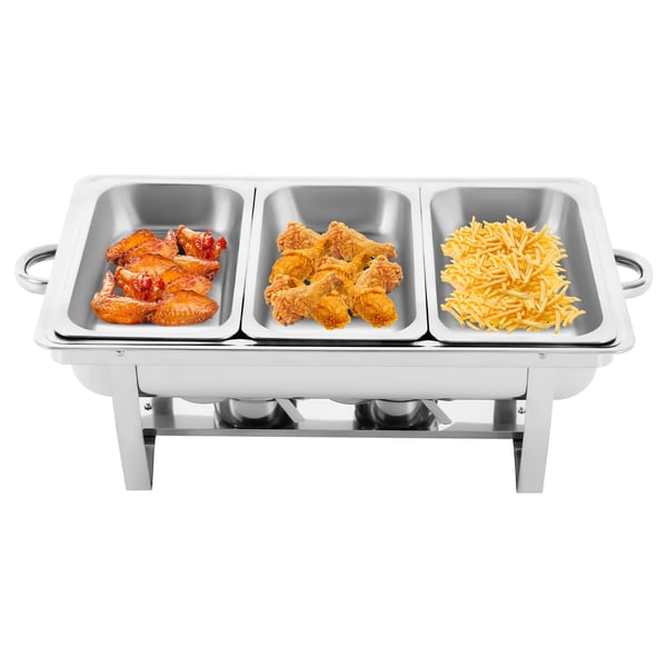 Ruokalämmitin, 410 ruostumatonta terästä, 63,5 x 35,5 x 32 cm, 2,5L osastokapasiteetti, 3 osastoa, astianpesukoneen kestävä