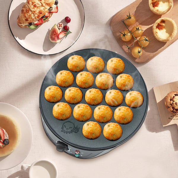 Takoyaki-kone, 18 reikää, sähköinen keittokone,musta