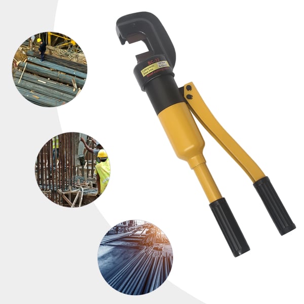 Hydraulisk Armeringsjernsklipper, Høj Skærekraft, Bærbart Design,Gul
