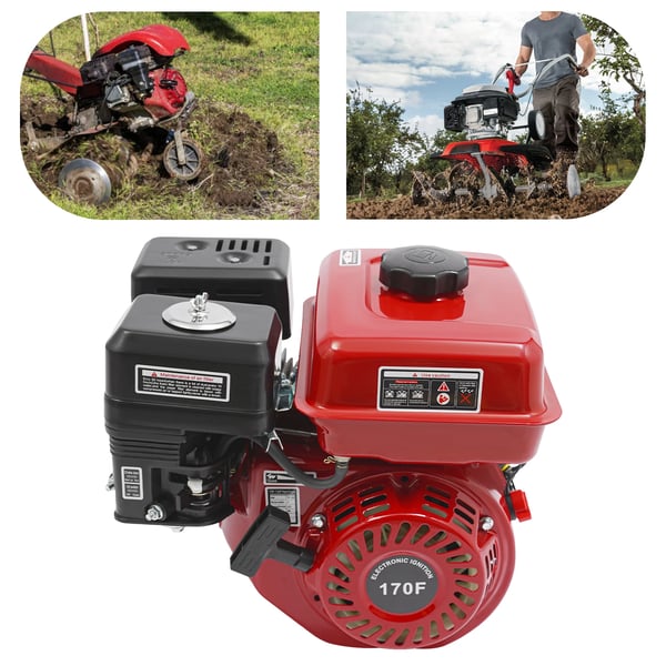 Benzinmotor, 7,5 HK, Snorstartmotor,Rød