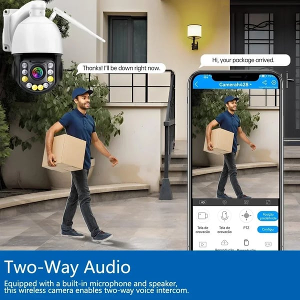 PTZ Kamera, 50x Optisk Zoom, Smart Farve Natvision,50X WIFI Ingen kort, EU stik