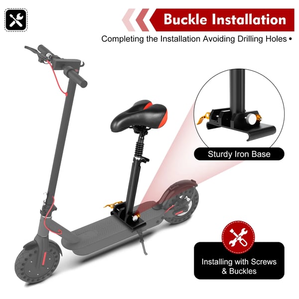 Justerbart Mobilitetssæde, Ergonomisk Pude, Letvægtsdesign,Rød