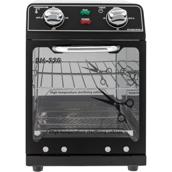 Tørvarme Sterilisator, 600 W Effekt, 220 °C Temperatur,sort