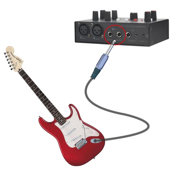 USB Audio Interface, 5 Indgangskanaler, 24Bit 48KHz Optagelse,UC86