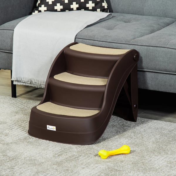 Hundetrin, Foldbart Design, Skridsikre Måtte, Dimensioner: 49 cm x 38 cm x 38 cm, Vægtkapacitet: Op til 50 kg, Egnet til Små til Mellemstore Hunde