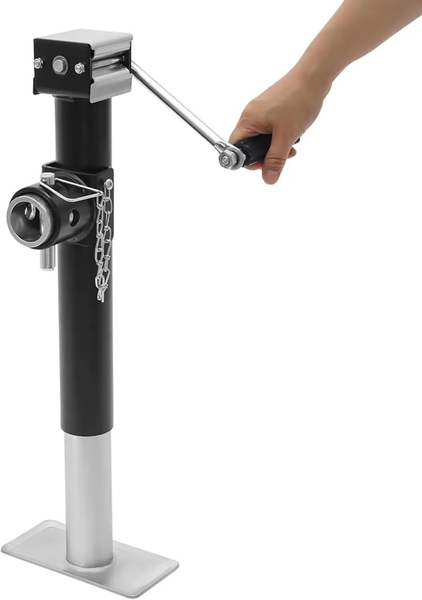 Trailer Jack, Løftehøjde 10in, Statisk belastning 2204.62lbs, Bredde 7.48in x 3.74in, Manuel betjening, Samlet højde 17.13in