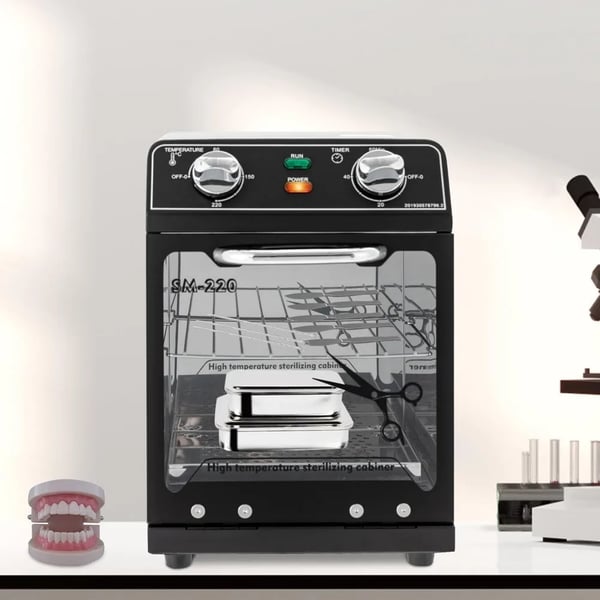 Tørvarme Sterilisator, 600 W Effekt, 220 °C Temperatur,sort