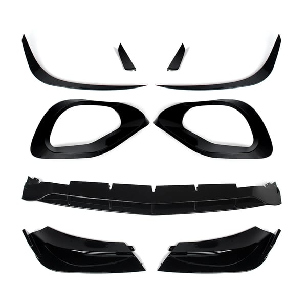 Bil Front Bumper Lip Spoiler, Sport Design, Direkte Erstatning, et sæt