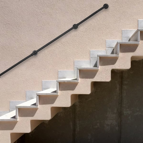 Trapphandtag, Hållbart Material, Väggmonterad Design,svart