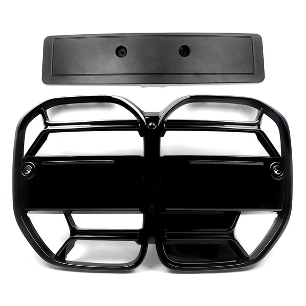 Front Gitter, Glans Sort Finish, Direkte Erstatning, Kompatibel med BMW, glans sort