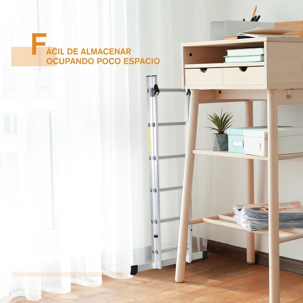 Foldestige, Aluminium Materiale, 5 ft 6 in Højde, 330 lbs Kapacitet, Indendørs/Udendørs Kompatibilitet, ANSI Certificeret