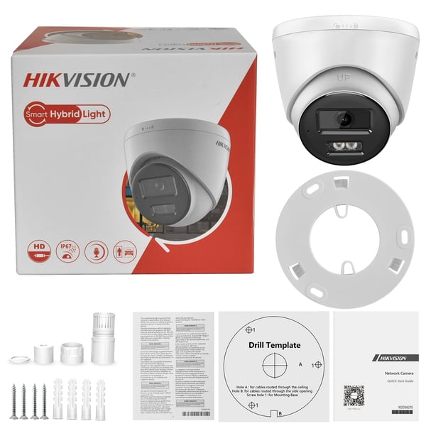 IP-kamera, 8 MP resoluutio, ihmisten ja ajoneuvojen tunnistus,2.8mm, DS-2CD1383G2-LIUF