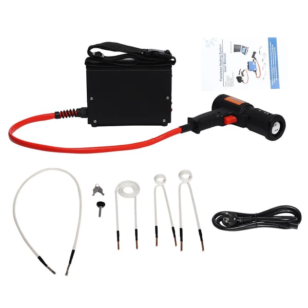 Magnetisk induktionsvarmer kit, hurtig opvarmning, flere spole størrelser, sort