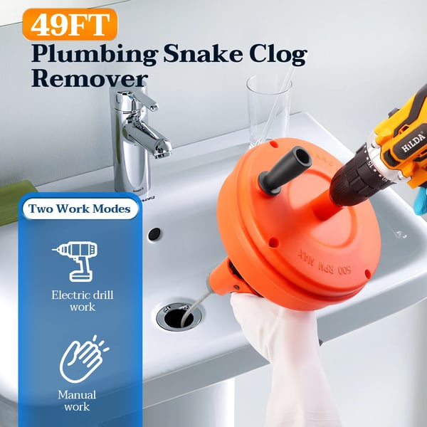 Avloppsrensare, Automatisk Drift, Miljövänlig Design,Orange