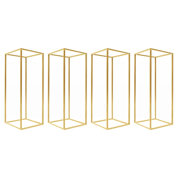 Blomsterställ, Robust Metallkonstruktion, Elegant Rektangulär Design,Guld
