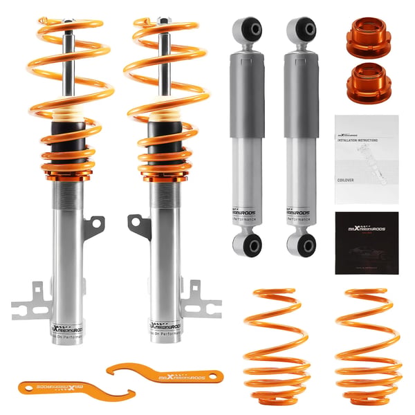 Coilover affjedringskit, justerbar køre højde, højstyrke præstationsfjedre, dimensioner 63 x 28 x 28 mm, kompatibilitet Astra H Mk5, vægt 20 kg