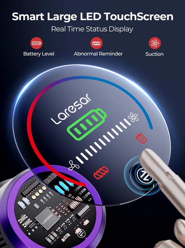LARESAR Langaton Imuri, 500W Teho, 1 Tunnin Akunkesto,EU PLUG