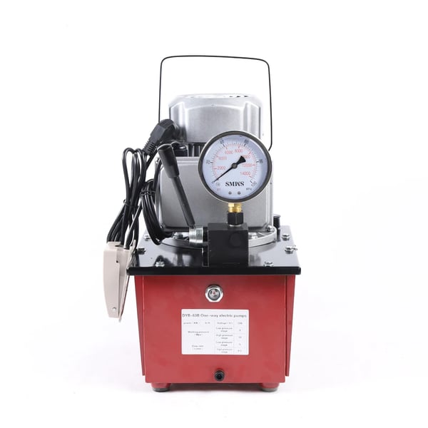 Hydraulisk Pumpe, Holdbar stål- og kobberkonstruktion, Maksimalt tryk 700 bar, Dobbelt kontrolmekanisme, Dimensioner 15 x 10 x 8 tommer
