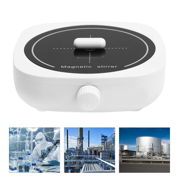 Magnetisk Rører, Justerbar Hastighed op til 4000 omdr./min, Maksimal Kapacitet 1L, Støjniveau Mindre end 40 dB, Dimensioner 11,6 x 11,6 x 3,5 cm