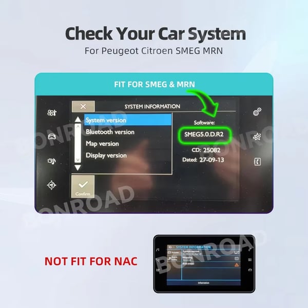 Langaton Carplay-adapteri, tukee Android Autoa, helppo asentaa,SMEG MRN -järjestelmä