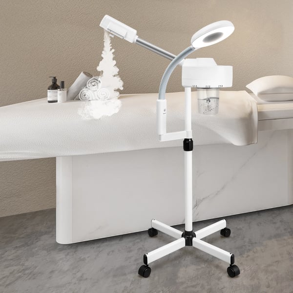 Kasvohöyrytin, 800W Teho, 680 ml Kapasiteetti, Kuuma Suihkutyyppi, CE-sertifioitu, 5x LED Suurennuslasi
